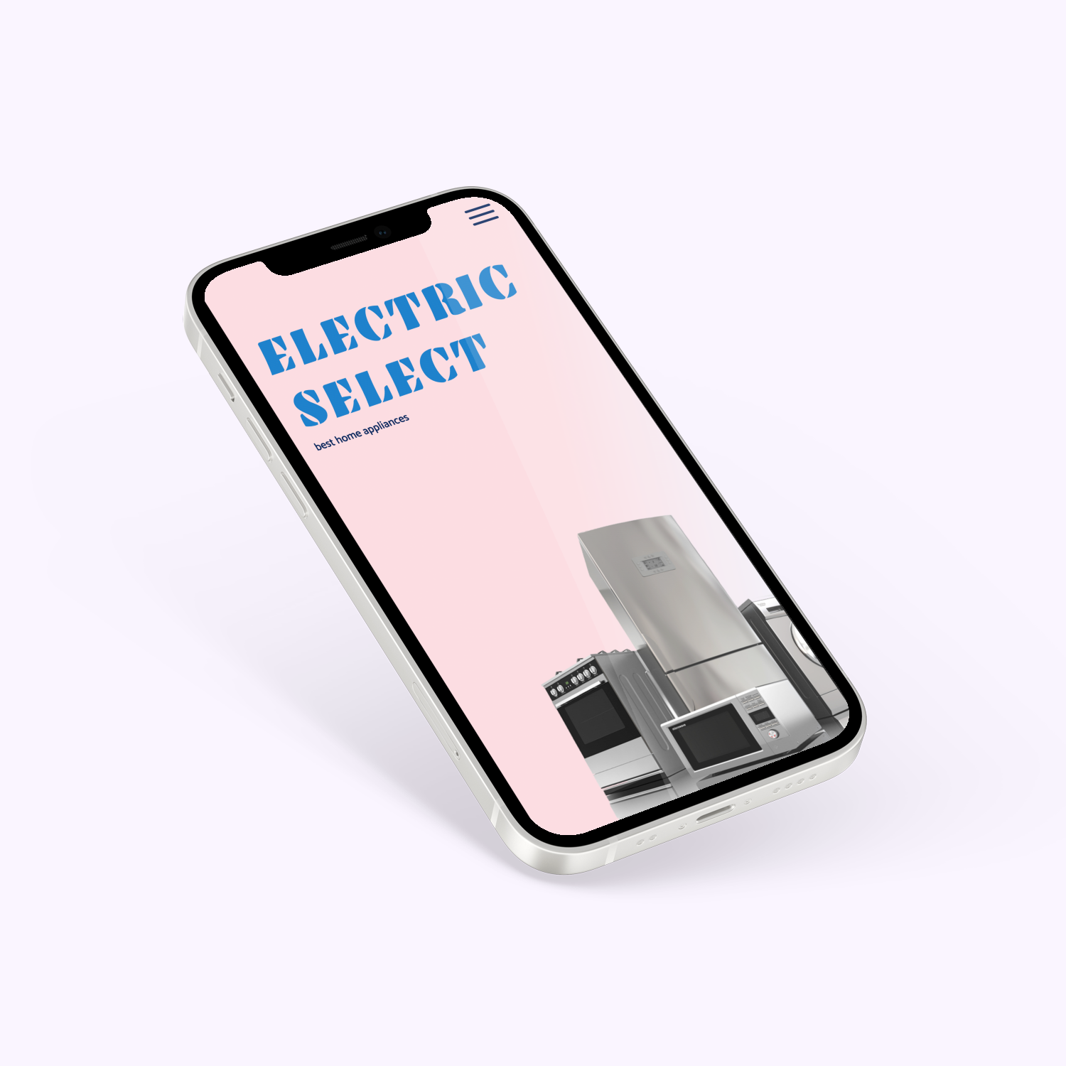 iPhone mockup of Electrical Select project